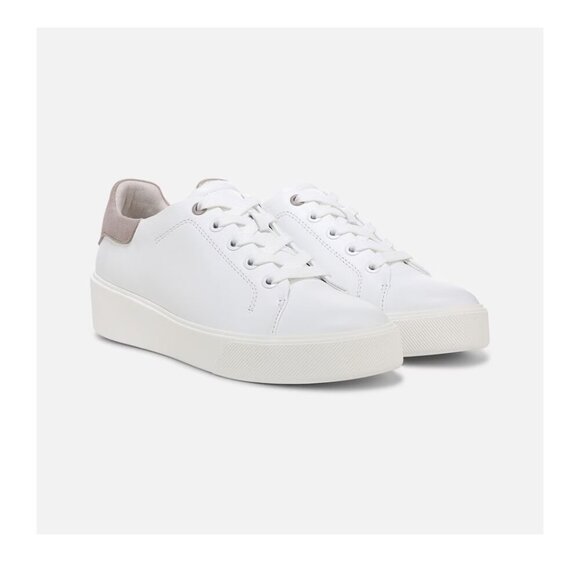 Naturalizer Women's Morrison 2.0 White Leather Lace Up Sneakers Size 8.5W - Picture 1 of 12